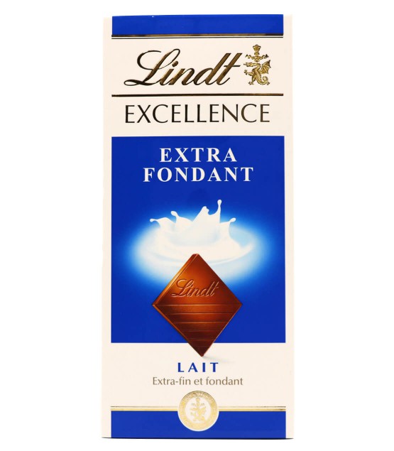 Carrés chocolat lait Excellence Extra-fondant Lindt - Carton de 1